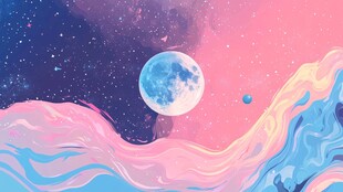 梦幻星空下的奇幻浪潮