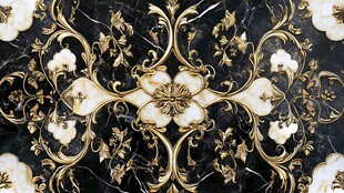 奢华黑金大理石花纹图案