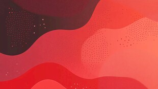 红色渐变波浪抽象背景图