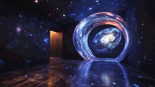 梦幻宇宙艺术装置场景