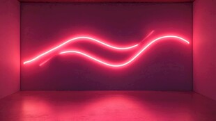 粉色霓虹曲线艺术场景