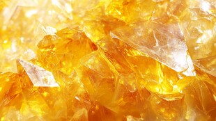 璀璨黄水晶晶体特写