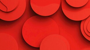 红色立体圆形图案背景