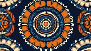 民族风圆形图案装饰纹样