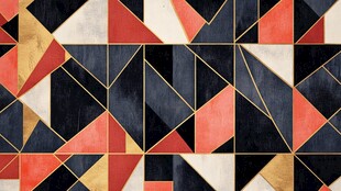 几何拼色时尚瓷砖图案