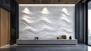 现代简约风波浪纹理背景墙
