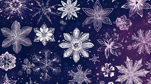 梦幻雪花图案背景纹理