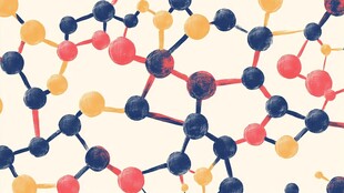 多彩分子结构微观图像