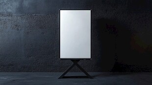 空白立式广告牌展示