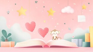 小猴子在梦幻书本中的奇遇