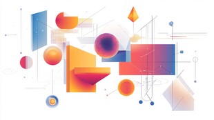 抽象几何图形艺术组合