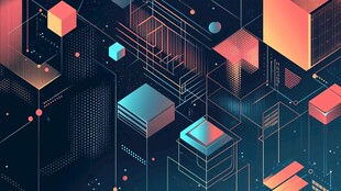 科技风几何图形抽象背景