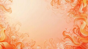 梦幻橙色花纹背景图案