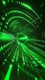 绿色炫光隧道视觉特效