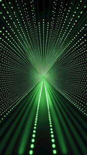 绿色光线隧道未来感背景
