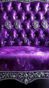 紫色镶钻奢华绒面沙发