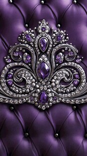 紫色奢华宝石胸针饰品