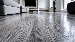 现代客厅的木质地板风采