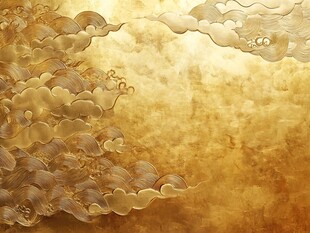 金色祥云古风背景图