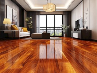 现代简约风客厅实木地板