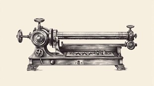 复古机械压印机