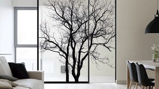 室内黑树艺术装饰墙景