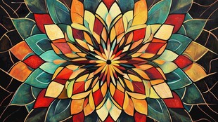 绚丽多彩曼陀罗艺术图案