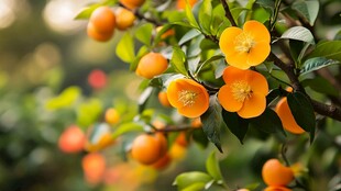 橙花满枝 生机盎然