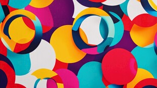 多彩圆环图案背景设计