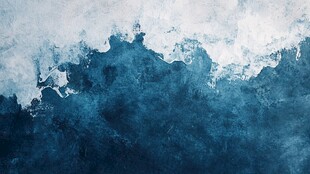 水墨风格海浪抽象画