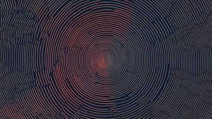 径向波纹抽象背景图案