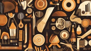 厨房器具插画艺术集合