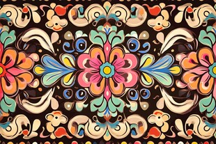 复古花卉图案装饰纹样