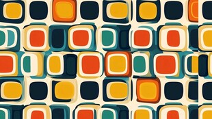 多彩几何方块图案背景