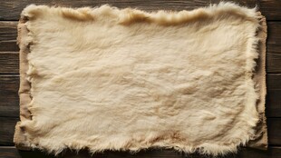 复古风毛皮置于木质背景