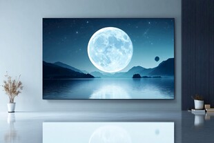 月夜山水装饰画