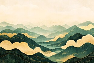 青山云海间的诗意画卷