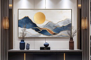 中式客厅山水装饰画美景