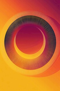 绚丽环形渐变抽象艺术图案