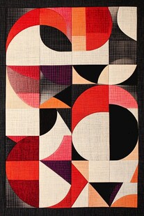 几何拼布艺术作品展示