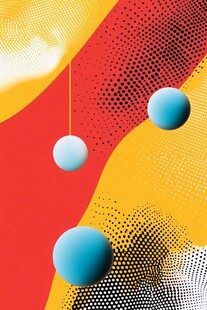 抽象几何色彩球体创意图案