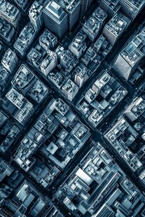 俯瞰都市建筑群