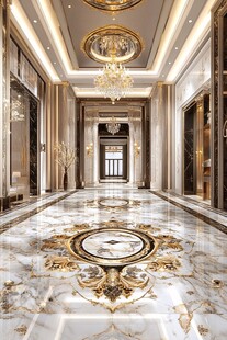 奢华大理石宫殿风走廊