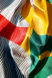 多彩条纹织物的动感之美