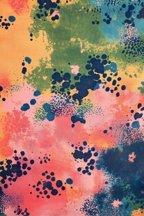 多彩泼墨抽象艺术背景图