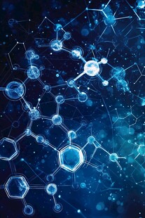 科技感分子结构梦幻背景图