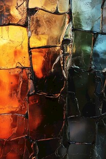 彩色裂纹玻璃纹理艺术