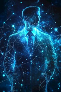 科技感的虚拟商务人士形象