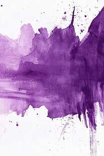 紫色水彩抽象艺术笔触
