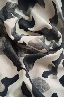 黑白迷彩花纹柔软织物